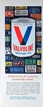 VALVOLINE MOTOR OIL - 67 Countries - Ashland Oil Refining 1964 Vintage P... - $10.67