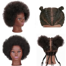 African Braiding Mannequin Head with 100 Human Hair Cosmetology Mannequi... - $51.77