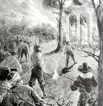 Burning Of Jamestown 1899 Victorian American History Art Antique Ephemer... - $10.00
