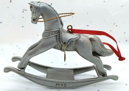 Hallmark Keepsake Ornament Pewter Rocking Horse 1995 - £11.76 GBP