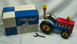 Antique 1950&#39;s Playskool Wooden TAKE APART TRACTOR Wood Building Toy w/ ... - £390.54 GBP