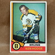 1974-75 Topps #230 KEN HODGE Signed Autographed Boston Bruins Card - $7.95