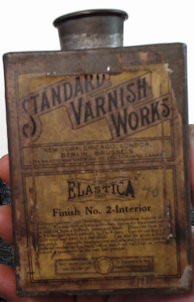 Antique Standard Varnish Works Tin Can FULL Panama-Pacific Exposition 1915 - $39.99