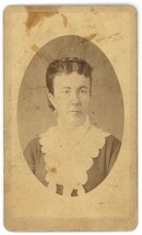 Antique CDV Circa 1870s Crane Lovely Older Woman Victorian Dress Ogdensburg, NY - £7.49 GBP