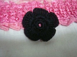 Lot 36  pieces black crochet flower applique 1 1/2&quot;w US SHIPPER - $7.69