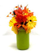 Fall Floral Arrangement Artificial Flowers Autumn Sunflowers Green Ball ... - £25.35 GBP