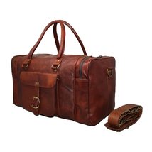 Jaald 20&quot; Large Leather Duffle Bag Travel Carry-on Luggage Overnight Gym Weekend - £74.16 GBP+