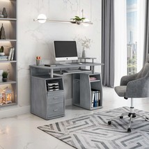 Computer Desk with Storage - Grey - $302.99