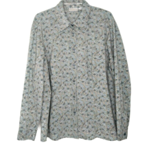 Elisabeth By Liz Claiborne Womens Blouse Size 18 Long Sleeve Button Front Floral - £10.96 GBP