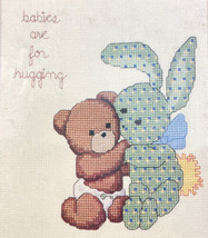 Dale Burdett Country Cross Stitch Babies Are For Hugging Bear and Bunny - $14.45