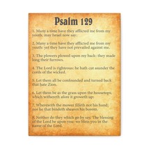  Psalm 129 Chapter Gold Bible Canvas Christian Wall Art Ready to - £59.41 GBP+