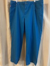Woman Within Jeans Wide Leg 5 Pocket Teal Blue 22W Zip Fly NWOT - £12.92 GBP