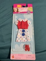 Barbie Fun To Dress Fashions Doll Clothes White Dress Red Vest Polka Dots - $19.80