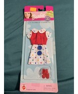 Barbie Fun To Dress Fashions Doll Clothes White Dress Red Vest Polka Dots - $19.80