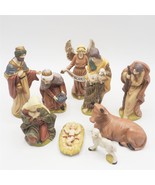 Lot of 9 Nativity Set Figures Christmas Creche - £78.66 GBP
