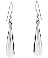 Everyday Rain Drop .925 Sterling Silver Dangle Earrings - £58.16 GBP