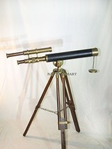 NauticalMart US Navy Marine Vintage Brass Telescope with Wooden Tripod - £55.15 GBP