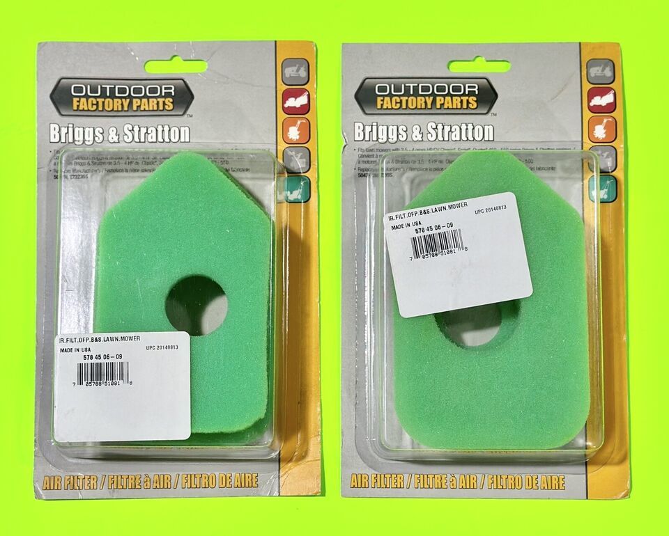 2PK Outdoor Factory Parts Lawn Mower Air Filter Briggs &amp; Stratton Toro 5... - $9.79