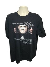 44th President Barack Obama Together We Made History Adult Black 2XL TShirt - $24.75