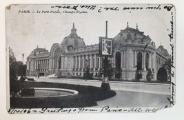 Paris Le Petit-Palais Champs-Elysees RPPC 1906 B&amp;W Divided Back France - £6.29 GBP
