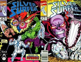 Silver Surfer #58-59 Direct &amp; Newsstand Covers (1987-1998) Marvel - 2 Comics - £10.49 GBP
