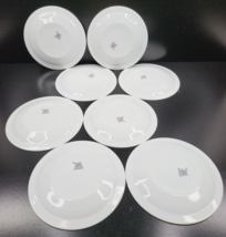 8 Corning Sculptured Rim Dessert Pie Plates Set Vintage Pyroceram Emboss... - £47.07 GBP