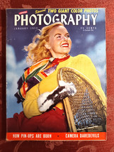 Popular Photography Magazine January 1950 Color Photos - £12.87 GBP