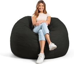 Big Joe Fuf Large Foam Filled Bean Bag Chair With Removable Cover,, 4 Fe... - $168.97