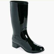 Jeffrey Campbell Showers Waterproof Rain Boot (Women) 8M, Black Gloss, NWT - $89.00