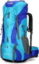 King&#39;Sguard Hiking Backpack For Men And Women 70L+5L Waterproof, Blue - £36.35 GBP