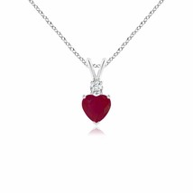 Authenticity Guarantee

ANGARA 0.59 Ct Heart-Shaped Ruby Rabbit Ear Bale Pend... - £425.61 GBP