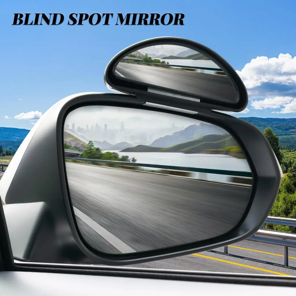 Universal Car Blind Spot Mirror Set - 2PCS Wide Angle Adjustable Rearview Mirr - £13.65 GBP