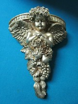 Golden Cherub Hanging Planter RESINE 9 X 6 - $54.87