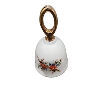 Vintage Hand Painted Roses Porcelain Bell - $9.90