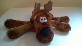 Stuffed Plush Hallmark Christmas Rodney / Riley Reindeer striped red gre... - £13.21 GBP