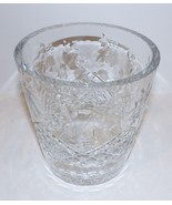 RARE WEDGWOOD CRYSTAL SOVEREIGN CUT FLOWERS STRAWBERRIES 6 1/4&quot; ICE BUCKET - $147.01