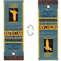 Vintage Matchbook Cover Patrician Tennis Gut W H Hoegee Los Angeles CA 1930s - £7.81 GBP
