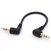 Short 3.5Mm Right Angle Cable, Gold Plated 90 Degree 3.5 Male To Male Audio Ster - £11.80 GBP