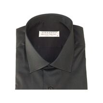 Mens 100% Italian Sheen Cotton Shirt High Quality SORRENTO Turkey 1131 Black image 2