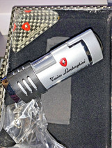 Cigar Lighter Tonino Lamborghini Slilver Dual Flame  w/ Key chain Flame ... - £13.35 GBP