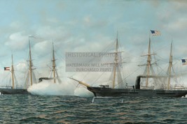 Uss Kearsage Vs Css Alabama Civil War Union Mohican Class 4X6 Postcard - £7.37 GBP