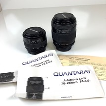 Quantaray 70-210mm f/4-5.6 Lens + 35-70mm f/3.5-4.5 Lens + Caps Nikon AF Mount - $36.47