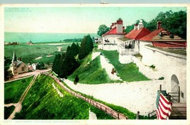 South Parapet Fort Mackinac Mackinac Island Michigan MI UNP Phostint Postcard - £3.10 GBP