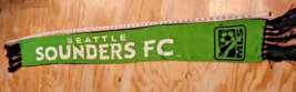 MLS Seattle Sounders FC Soccer Reversible Scarf Double Sided Lime Green/... - $22.50