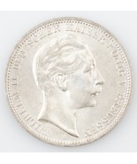 1912 A GERMAN STATES 3 MARK PRUSSIA DREI GERMANY COIN UNCIRCULATED - $214.64 CAD
