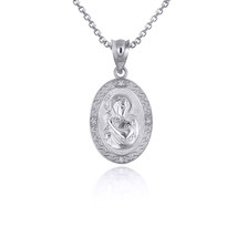 925 Sterling Silver Saint John Pray for Us Victorian Medallion Pendant Necklace - £18.67 GBP+