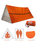 2 Person Emergency Shelter Outdoor Waterproof Thermal Blanket Rescue Cam... - £22.77 GBP