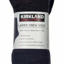 Kirkland Signature Ladies&#39; Extra-Fine Merino Wool Blend Crew Sock, 3-pair - £10.95 GBP