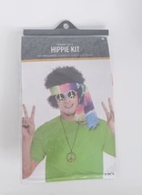 Suit Yourself 60s Hippie Costume Peace Sign Tie Dye Glasses Necklace Headband - £7.97 GBP