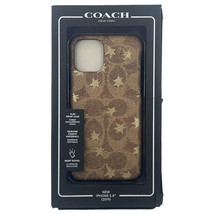 New Coach NY  Case for iPhone 11  (6.1&quot;) Khaki/Gold Foil Stars - £12.45 GBP